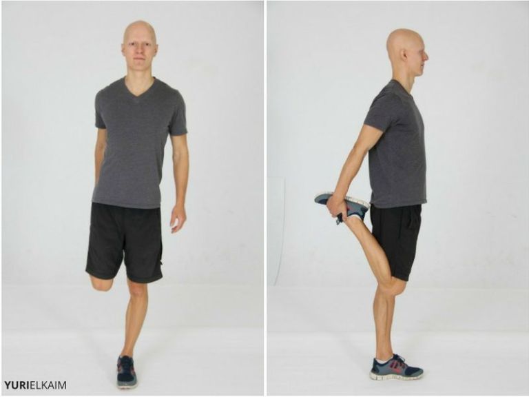 как исправить сутулость: четырехглавая мышца бедра